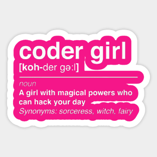 Coder Girl Sticker